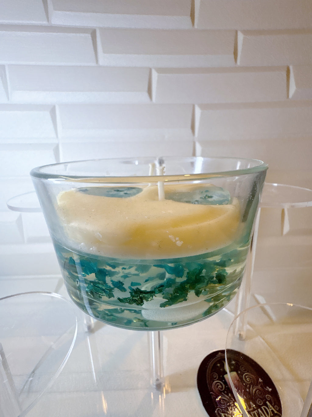 Velitas en Vasito de Cristal — Cera de Soya y Gel