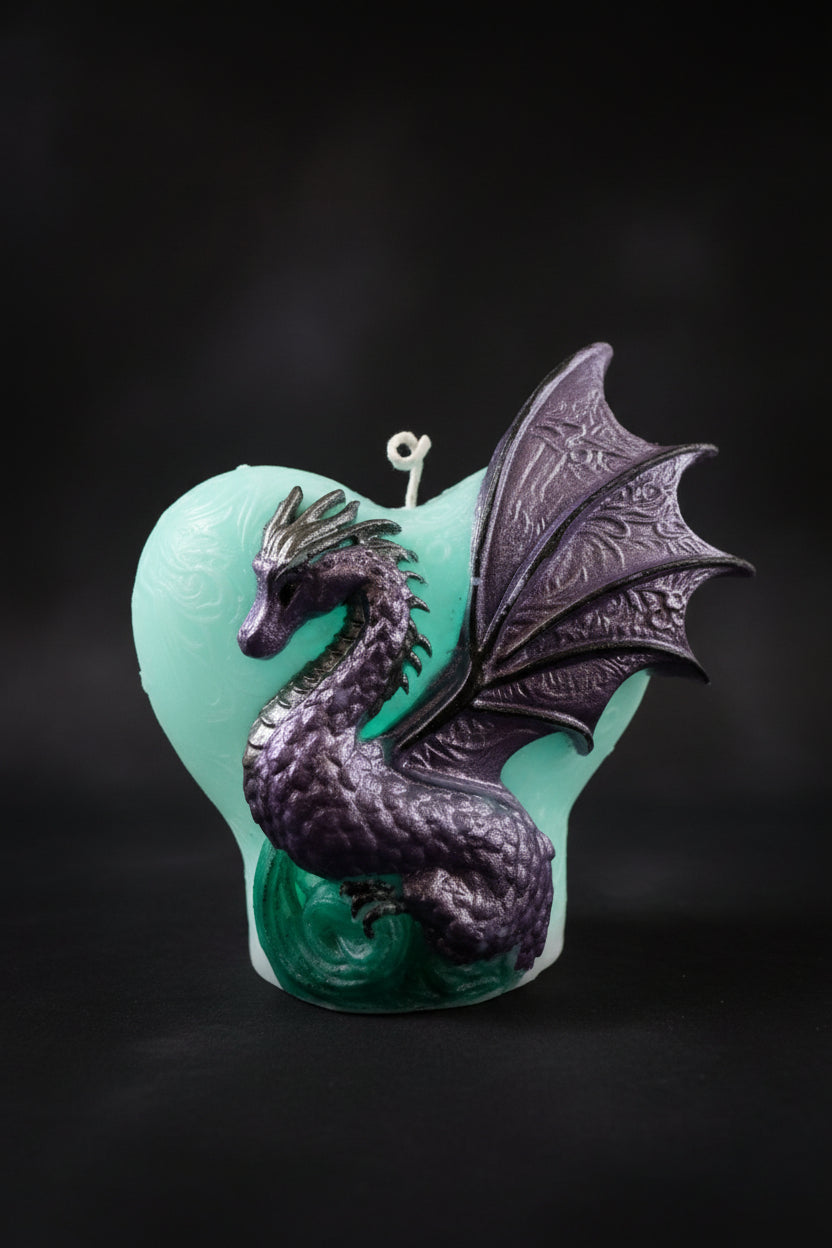 Vela Corazón Dragon Alado