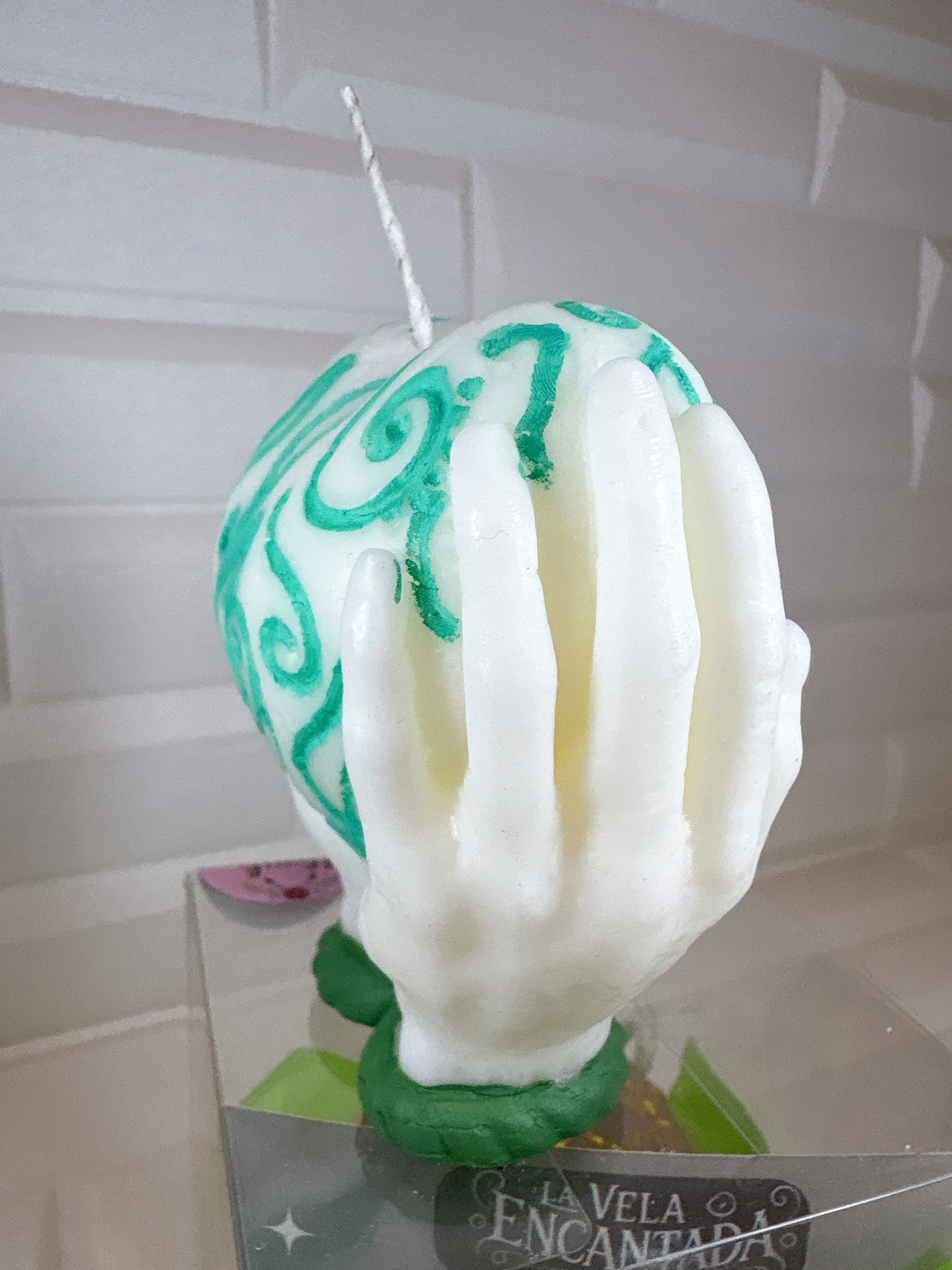 Velita Manos con Corazón – Pintada a Mano