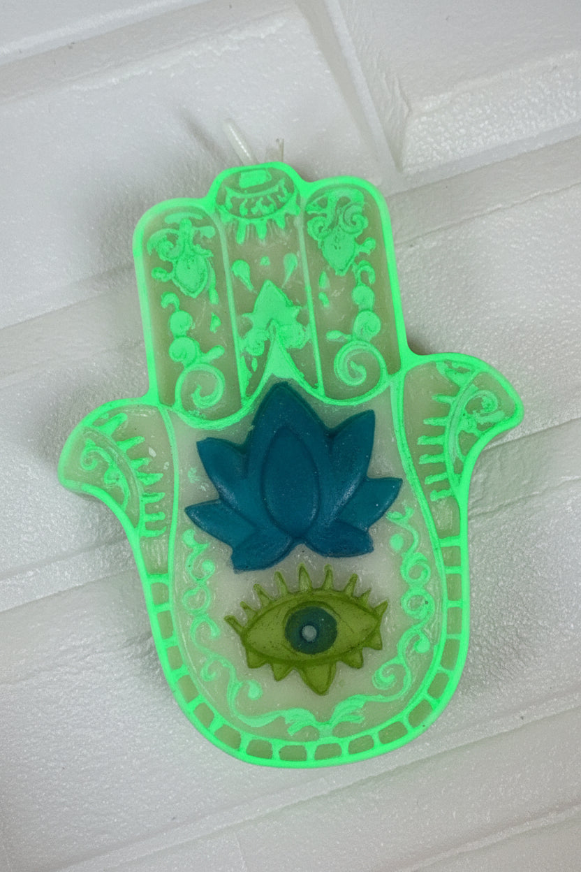 Velitas Mano de Fatima mediana – Caja de 10 piezas