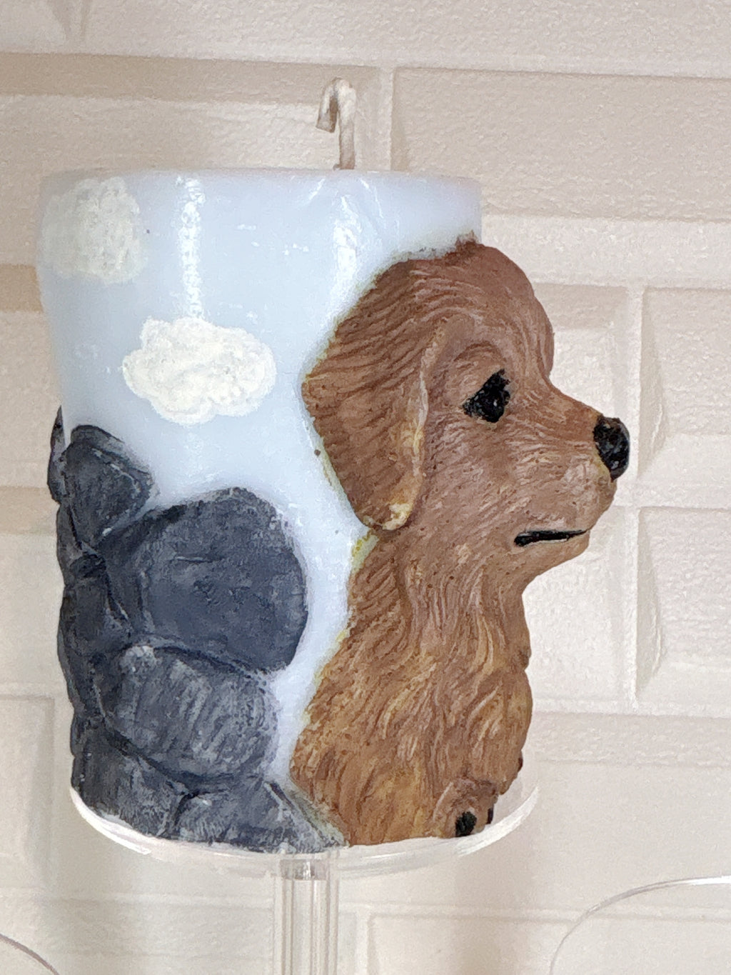 Vela Cirio Perrito Artesanal — Pintada a Mano