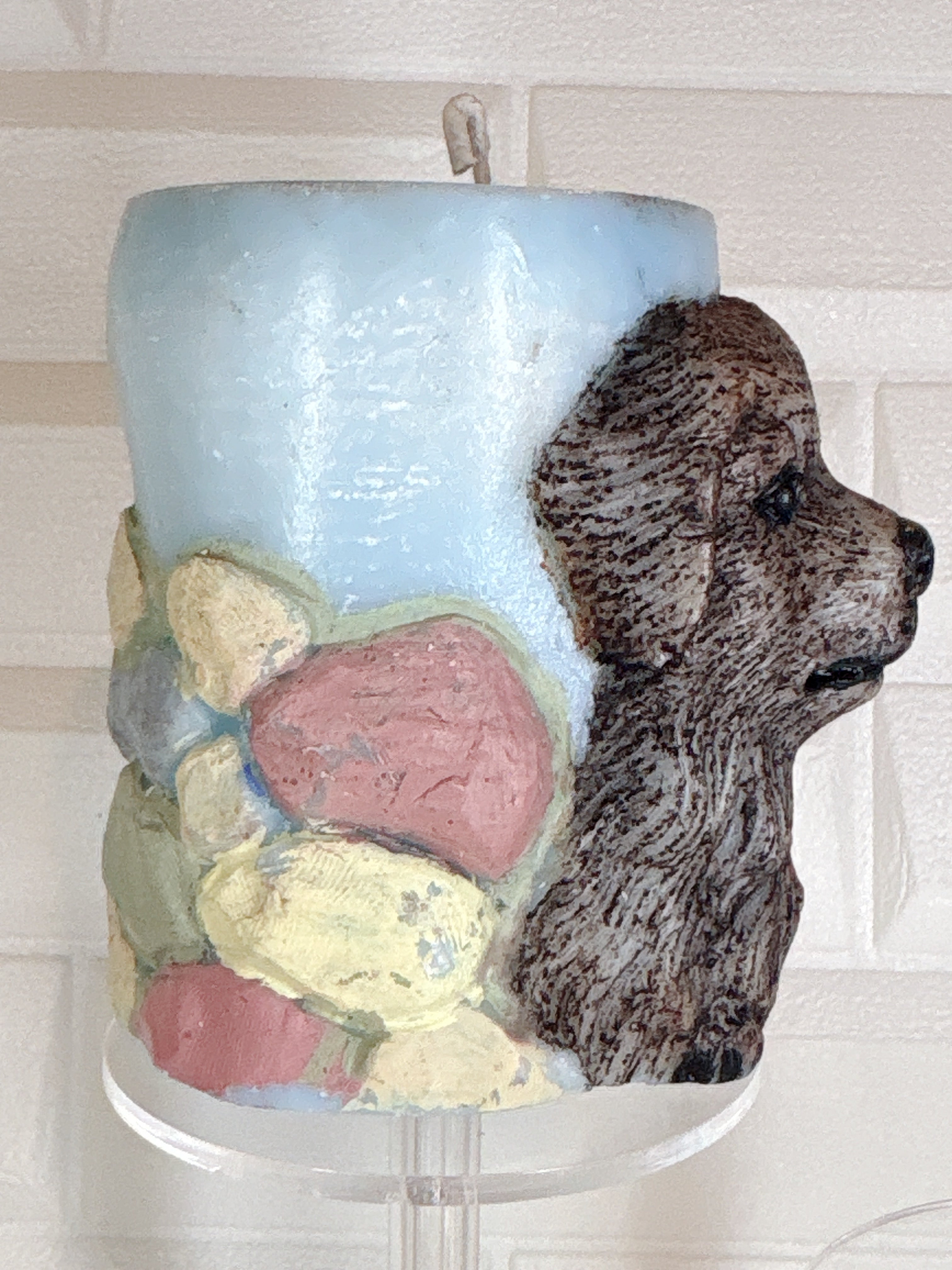 Vela Cirio Perrito Artesanal — Pintada a Mano