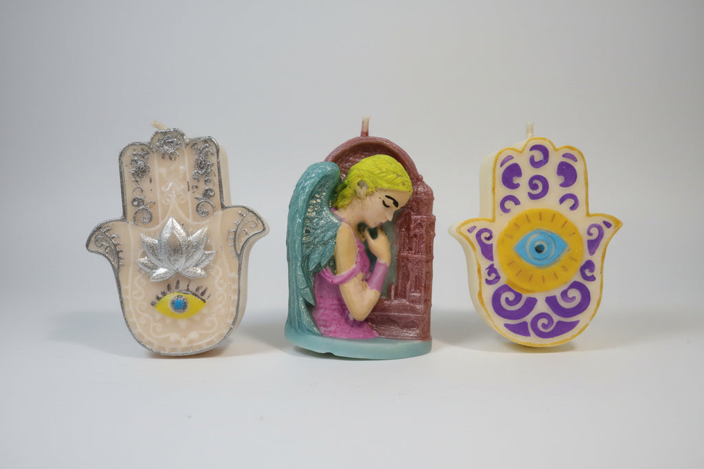 Cajita Triple Intención – 3 Velitas Artesanales