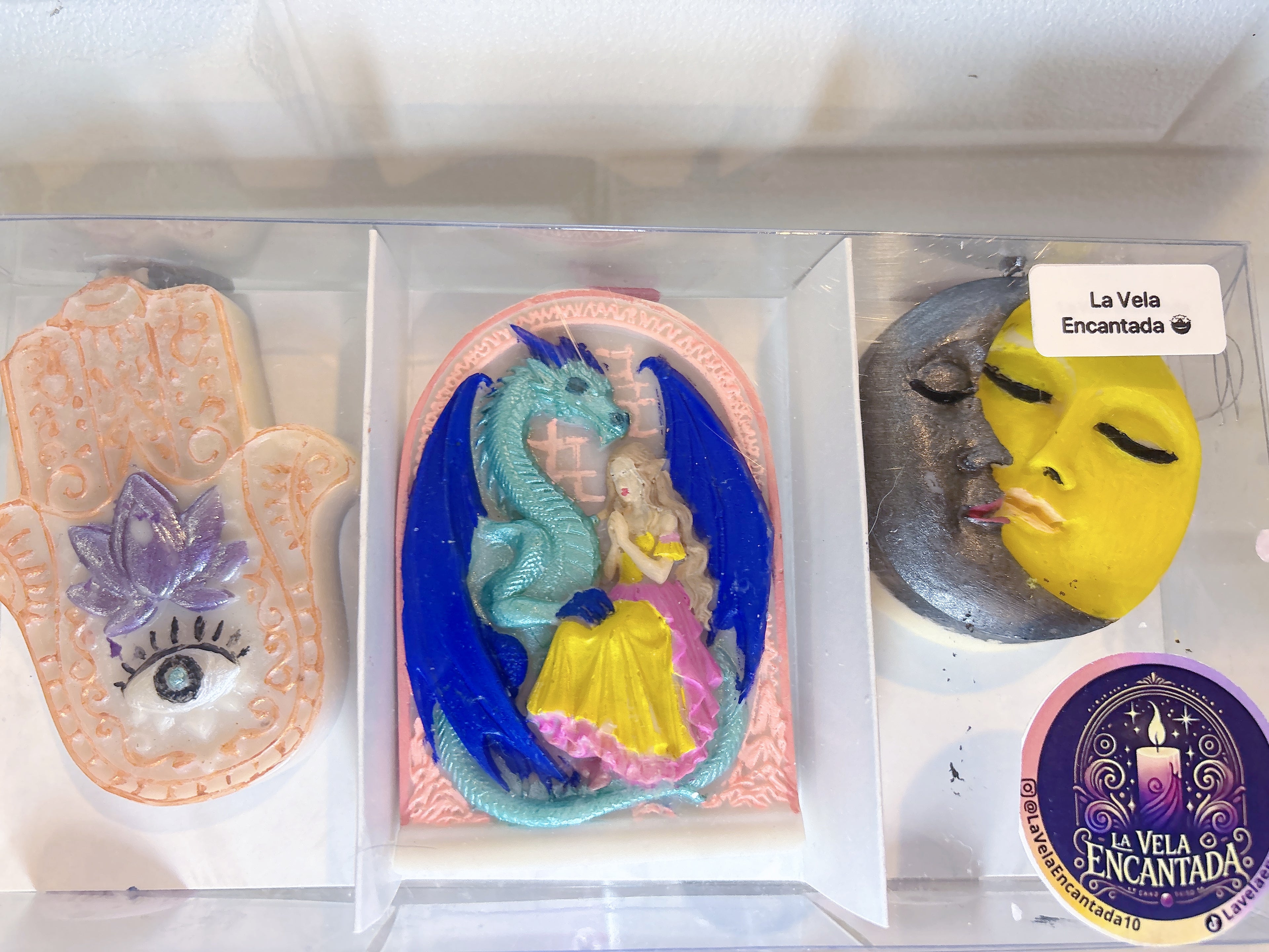 Cajita Triple Intención – 3 Velitas Artesanales