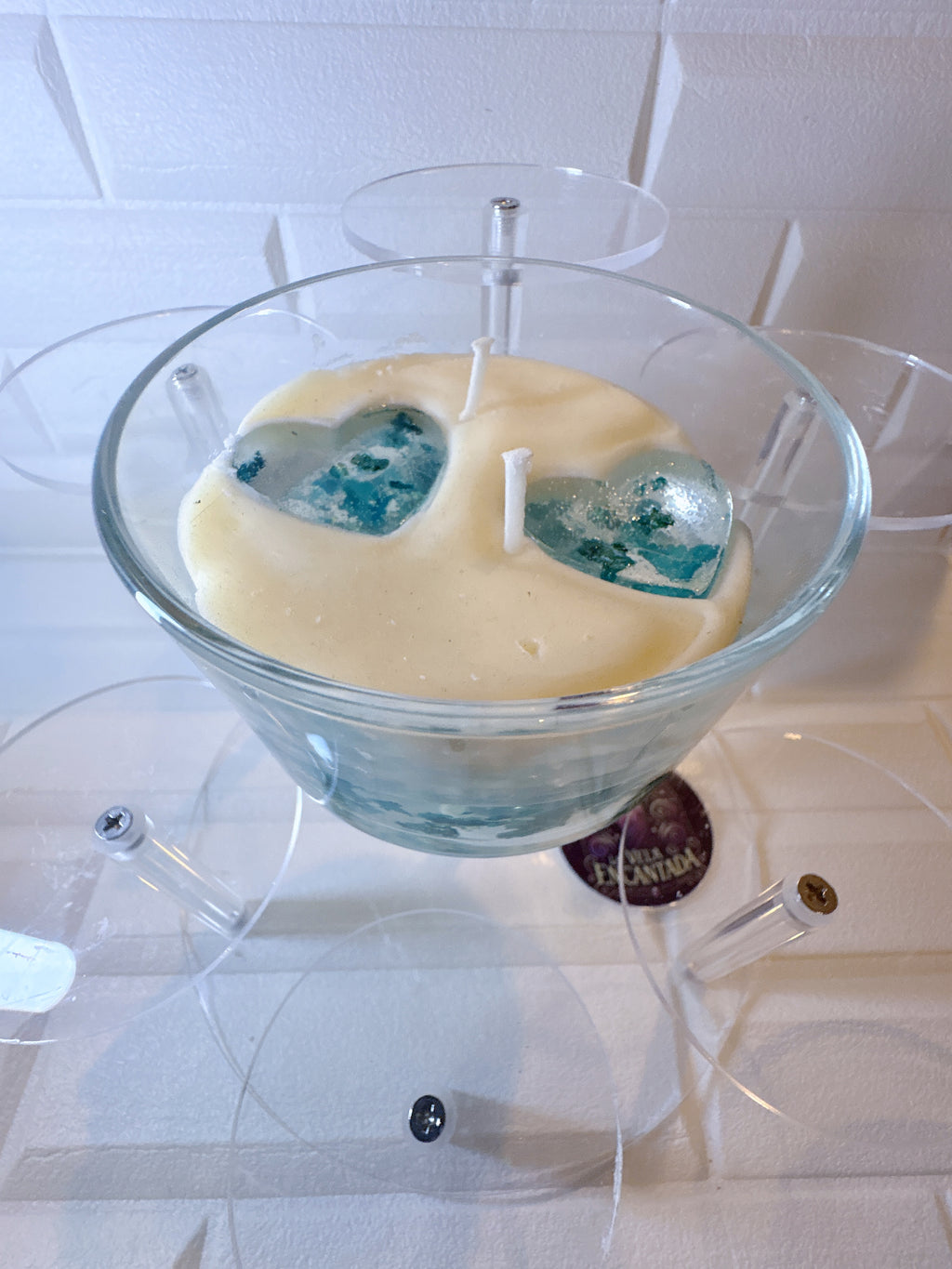 Velitas en Vasito de Cristal — Cera de Soya y Gel