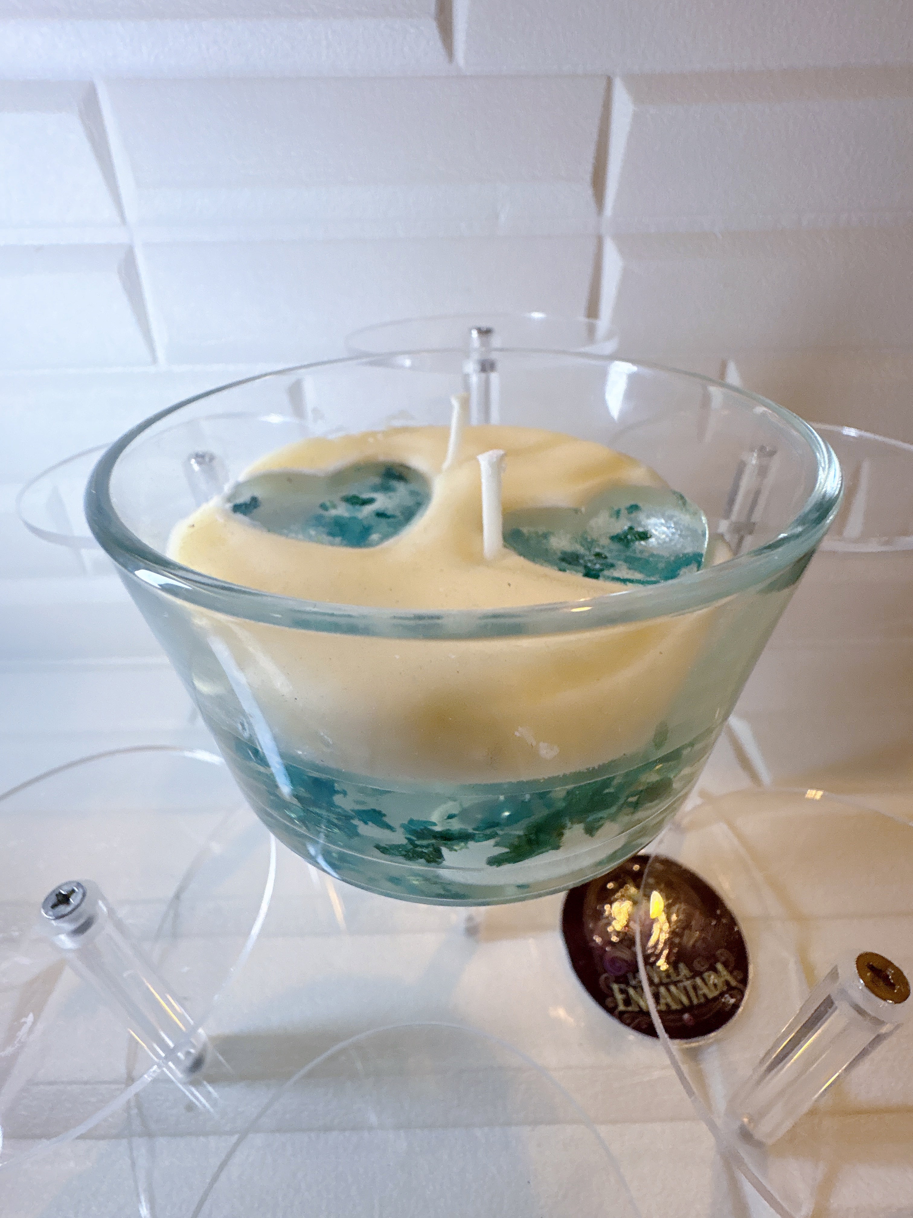 Velitas en Vasito de Cristal — Cera de Soya y Gel